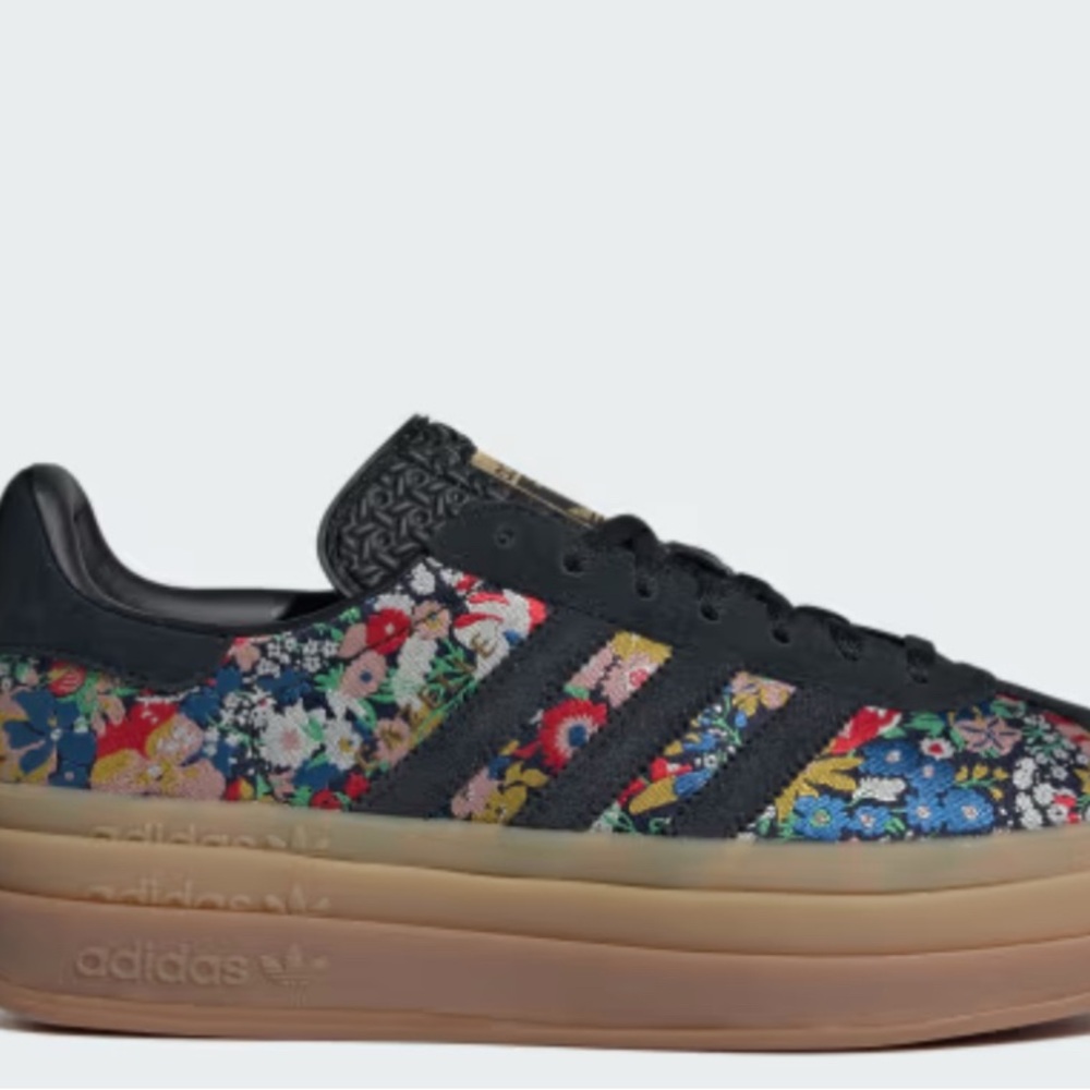 Adidas Gazelle Bold x Liberty London Shoes - Black and Multicolor